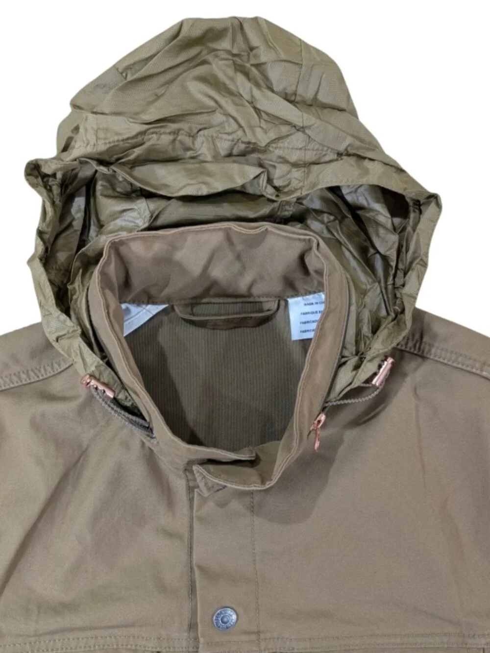 Levi's Red Tab Hooded Field Jacket Mens XL Brown Utility Canvas Military Coat